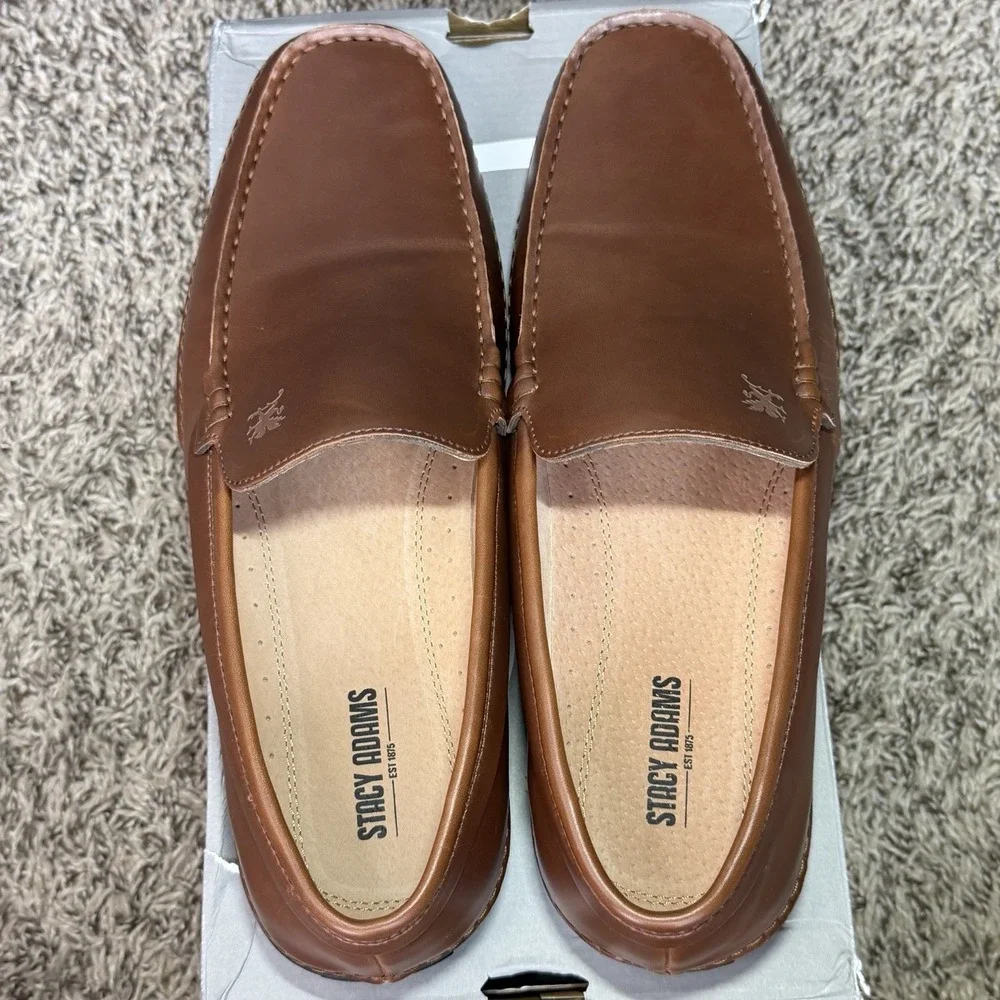 Stacy Adams Del Moc Toe Loafer Summer Driving Shoes Men's Sz 11 Brown 25533-200